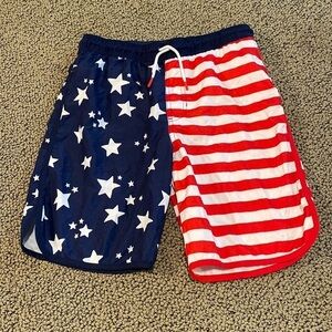 Cat & Jack Red White & Blue Swim Trunks Size Boy’s XL in Like New Condition